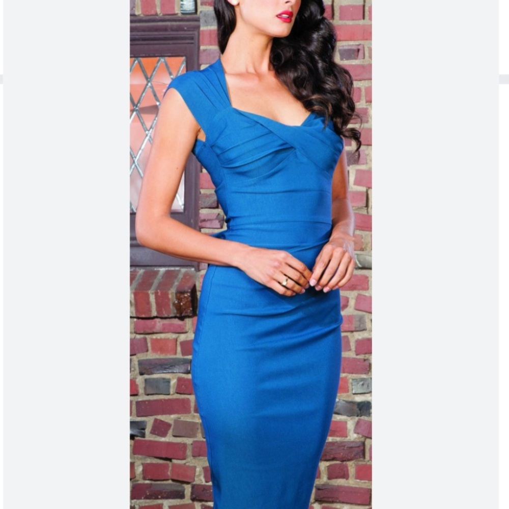 Stop Staring Blue Wiggle Dress